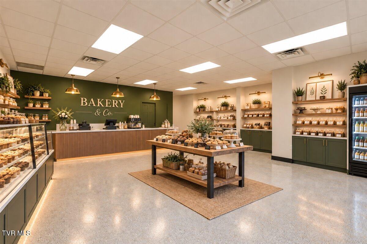 05-Modern Olive-Toned Bakery Interior