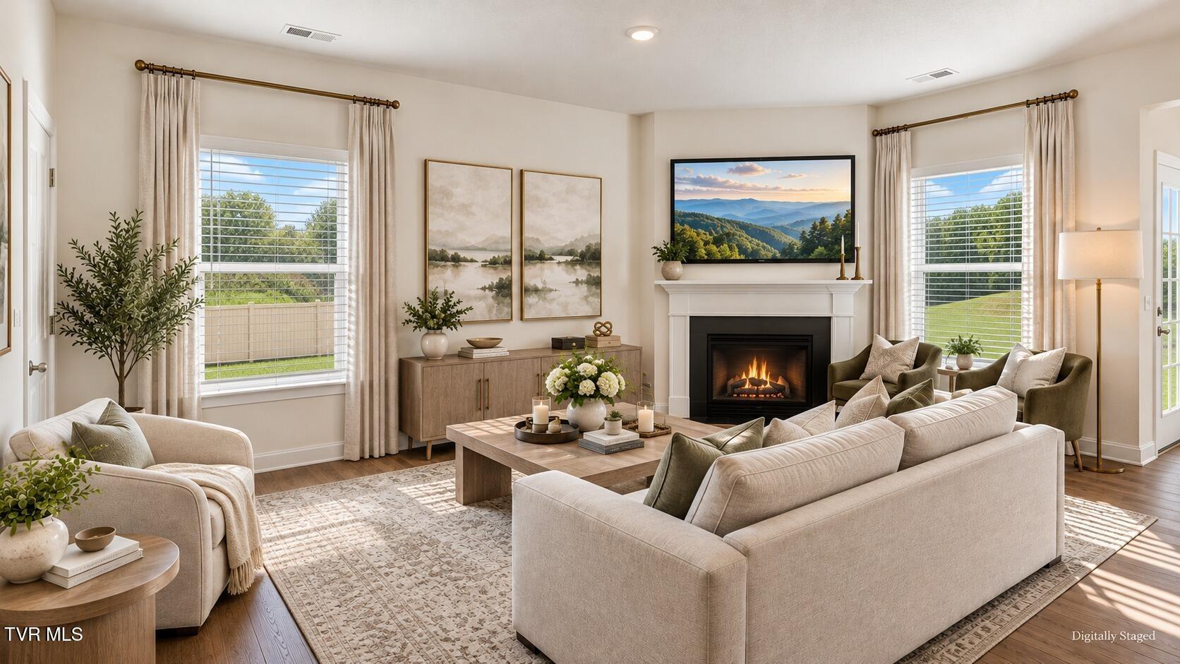 Living Room with Fireplace